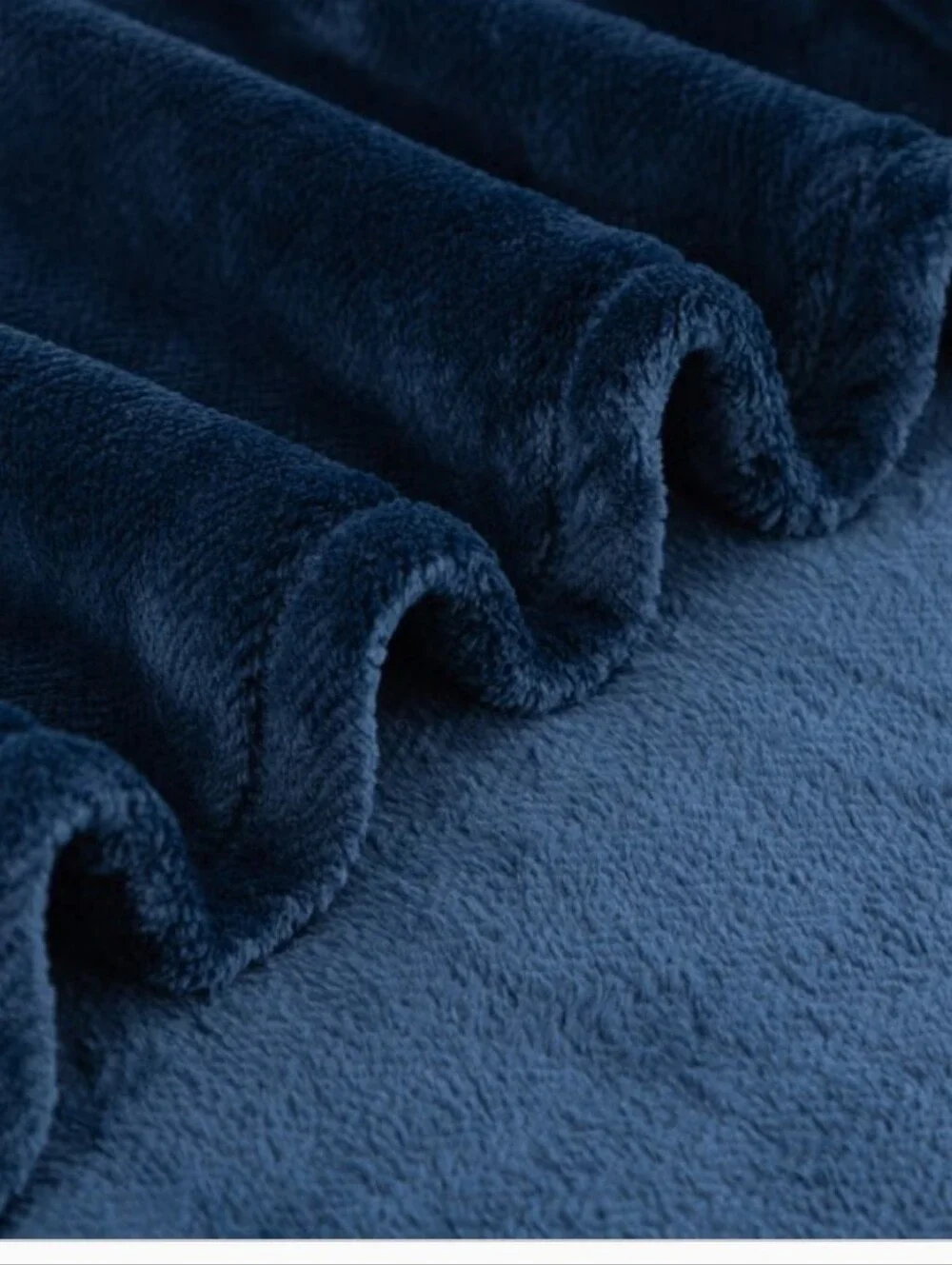 Berkshire Herringbone Plush Blanket - Navy , King